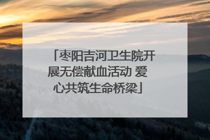 枣阳吉河卫生院开展无偿献血活动 爱心共筑生命桥梁