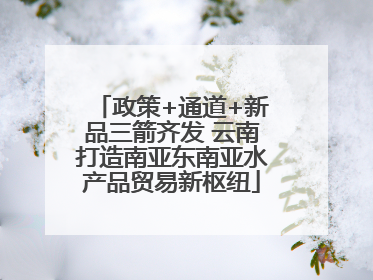 政策+通道+新品三箭齐发 云南打造南亚东南亚水产品贸易新枢纽