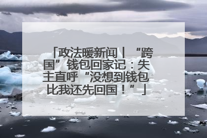 政法暖新闻丨“跨国”钱包回家记：失主直呼“没想到钱包比我还先回国！”