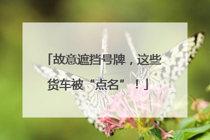 故意遮挡号牌，这些货车被“点名”！