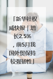 新华社权威快报｜增长2.5%，前5月我国外贸保持较强韧性