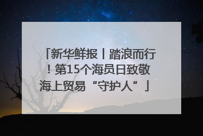 新华鲜报丨踏浪而行！第15个海员日致敬海上贸易“守护人”