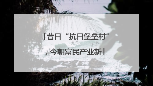 昔日“抗日堡垒村”，今朝富民产业新
