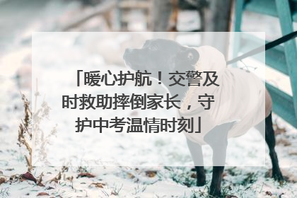 暖心护航！交警及时救助摔倒家长，守护中考温情时刻