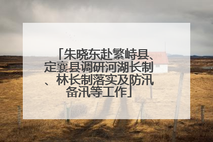 朱晓东赴繁峙县、定襄县调研河湖长制、林长制落实及防汛备汛等工作