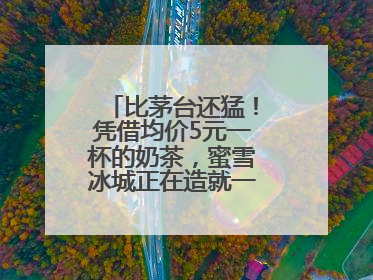比茅台还猛！凭借均价5元一杯的奶茶，蜜雪冰城正在造就一个商业帝国