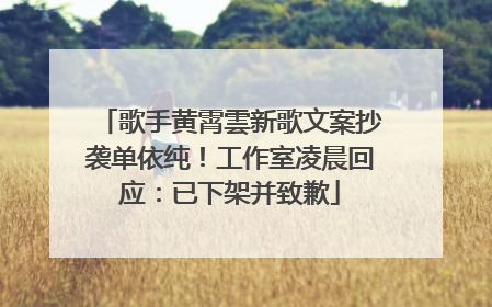 歌手黄霄雲新歌文案抄袭单依纯！工作室凌晨回应：已下架并致歉