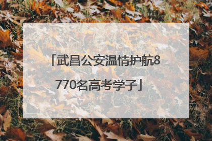 武昌公安温情护航8770名高考学子