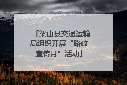 梁山县交通运输局组织开展“路政宣传月”活动