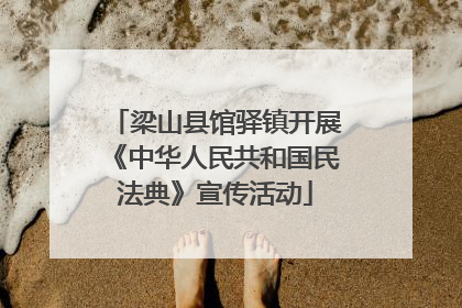 梁山县馆驿镇开展《中华人民共和国民法典》宣传活动