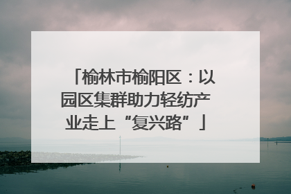榆林市榆阳区：以园区集群助力轻纺产业走上“复兴路”