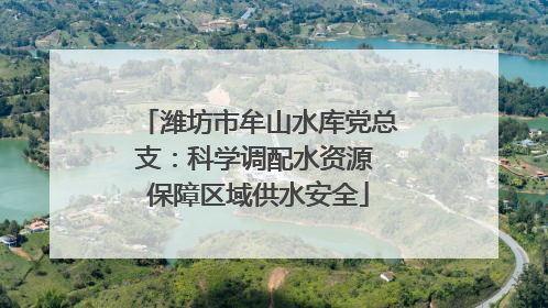 潍坊市牟山水库党总支：科学调配水资源 保障区域供水安全