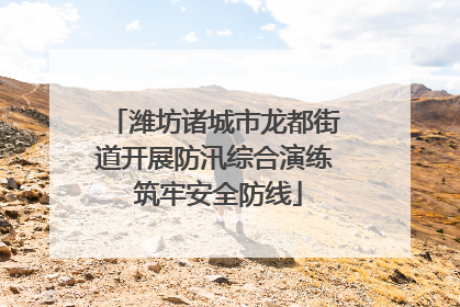 潍坊诸城市龙都街道开展防汛综合演练 筑牢安全防线