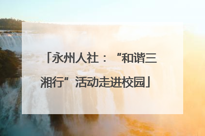永州人社：“和谐三湘行”活动走进校园
