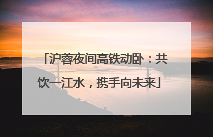 沪蓉夜间高铁动卧：共饮一江水，携手向未来