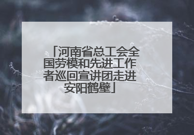 河南省总工会全国劳模和先进工作者巡回宣讲团走进安阳鹤壁