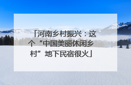 河南乡村振兴：这个“中国美丽休闲乡村”地下民宿很火