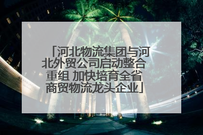 河北物流集团与河北外贸公司启动整合重组 加快培育全省商贸物流龙头企业