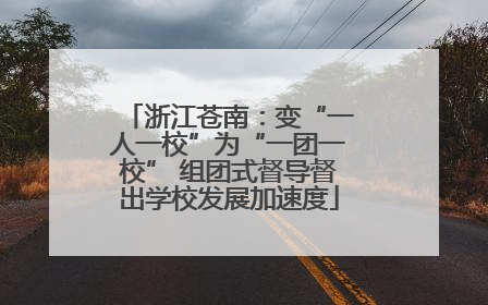 浙江苍南：变“一人一校”为“一团一校” 组团式督导督出学校发展加速度