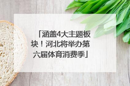 涵盖4大主题板块！河北将举办第六届体育消费季