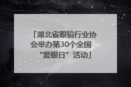 湖北省眼镜行业协会举办第30个全国“爱眼日”活动
