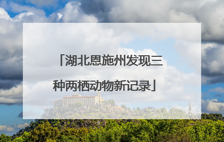 湖北恩施州发现三种两栖动物新记录