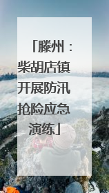 滕州：柴胡店镇开展防汛抢险应急演练