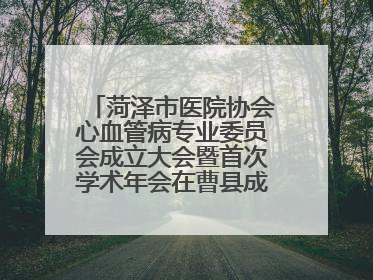 菏泽市医院协会心血管病专业委员会成立大会暨首次学术年会在曹县成功举行