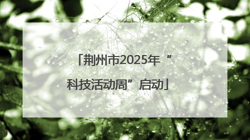 荆州市2025年“科技活动周”启动
