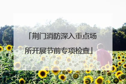 荆门消防深入重点场所开展节前专项检查