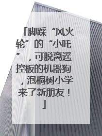 脚踩“风火轮”的“小吒”，可脱离遥控板的机器狗，泡桐树小学来了新朋友！
