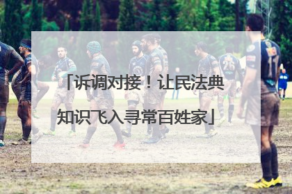 诉调对接！让民法典知识飞入寻常百姓家