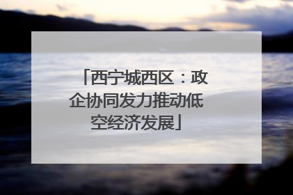 西宁城西区：政企协同发力推动低空经济发展