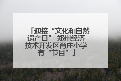 迎接“文化和自然遗产日” 郑州经济技术开发区肖庄小学有“节目”