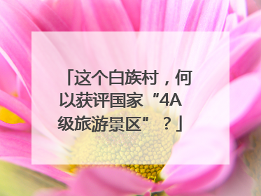 这个白族村，何以获评国家“4A级旅游景区”？