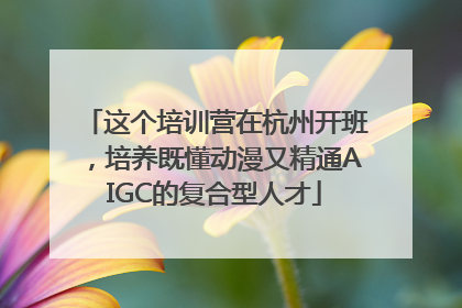 这个培训营在杭州开班，培养既懂动漫又精通AIGC的复合型人才