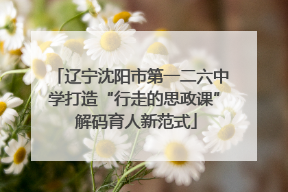 辽宁沈阳市第一二六中学打造“行走的思政课” 解码育人新范式