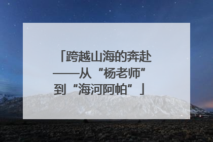 跨越山海的奔赴——从“杨老师”到“海河阿帕”