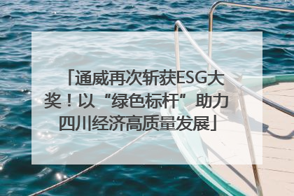 通威再次斩获ESG大奖！以“绿色标杆”助力四川经济高质量发展