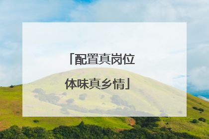 配置真岗位 体味真乡情