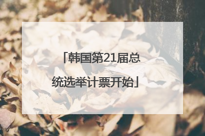 韩国第21届总统选举计票开始