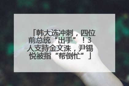 韩大选冲刺，四位前总统“出手”！3人支持金文洙，尹锡悦被指“帮倒忙”