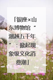 银座×山东博物馆“潮越五千年”：掀起现象级文化消费潮