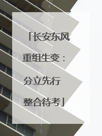 长安东风重组生变：分立先行 整合待考