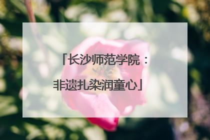 长沙师范学院：非遗扎染润童心
