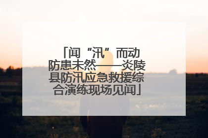 闻“汛”而动 防患未然——炎陵县防汛应急救援综合演练现场见闻