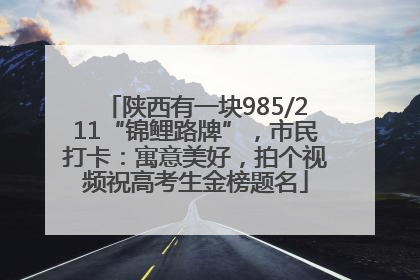 陕西有一块985/211“锦鲤路牌”，市民打卡：寓意美好，拍个视频祝高考生金榜题名
