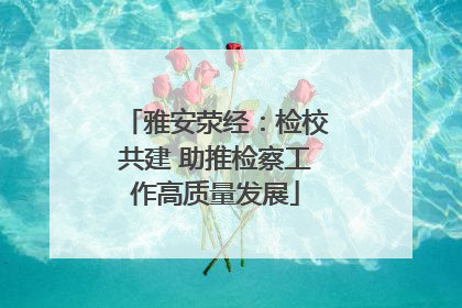 雅安荥经：检校共建 助推检察工作高质量发展