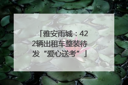雅安雨城：422辆出租车整装待发“爱心送考”