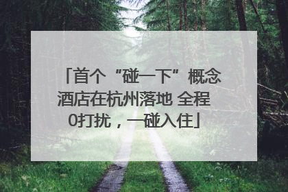 首个“碰一下”概念酒店在杭州落地 全程0打扰，一碰入住